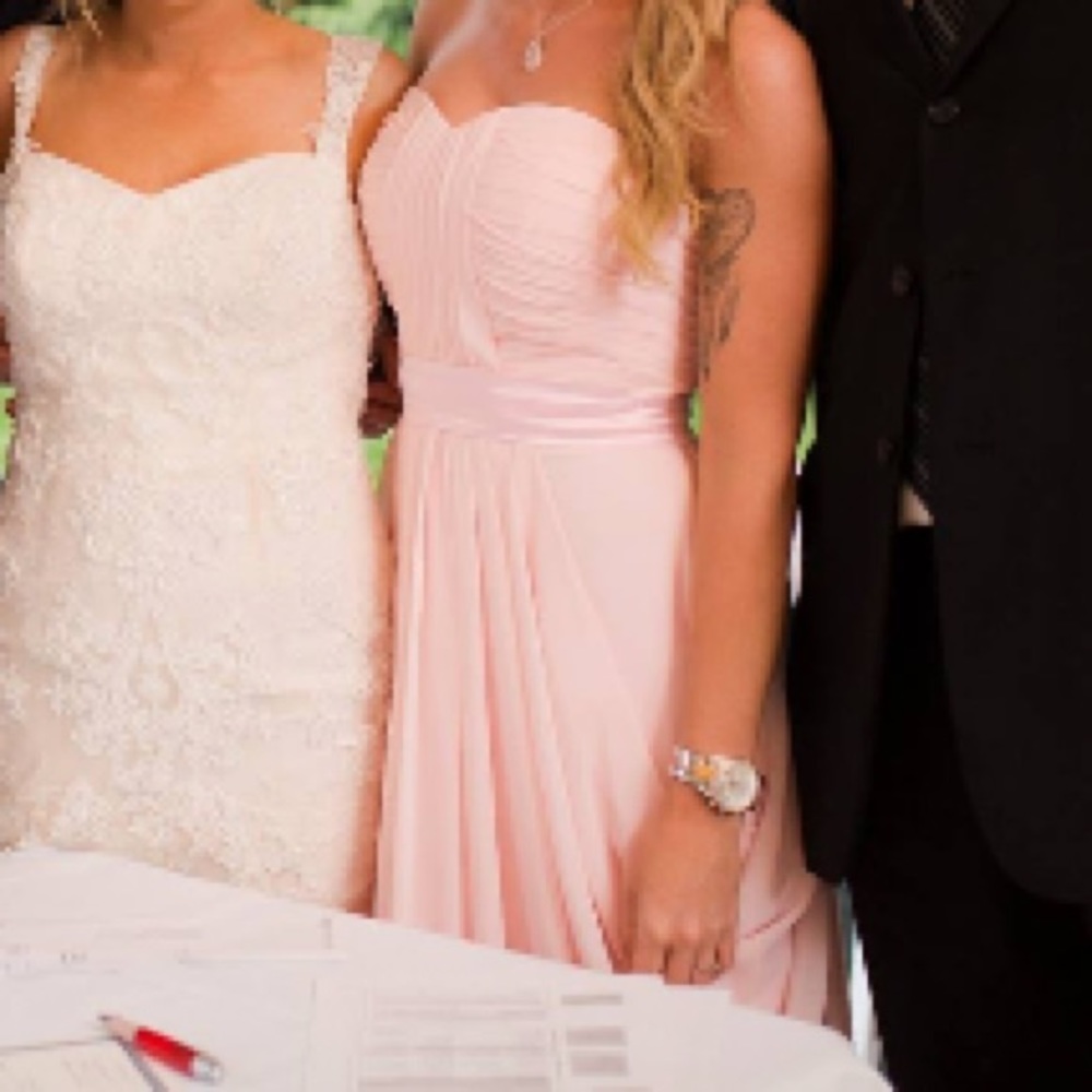 Soft pink formal maxi dress